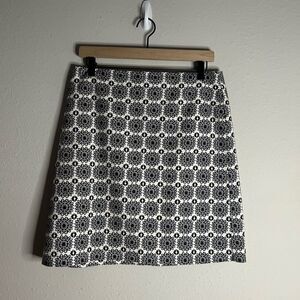Ann Taylor Factory Black and White A-Line Skirt